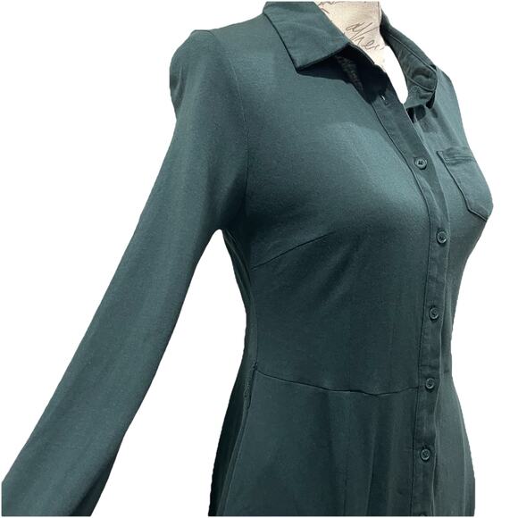 Boden Womens Susannah Button Front Shirt Dress 6P Green Preppy Office Capsule - Picture 7 of 7